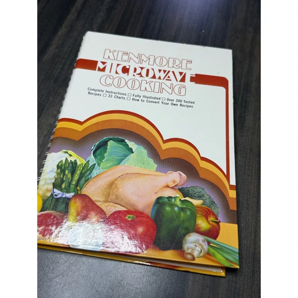 Kenmore Microwave Cooking Cookbook Spiral Bound Vintage Recipes Illustrated